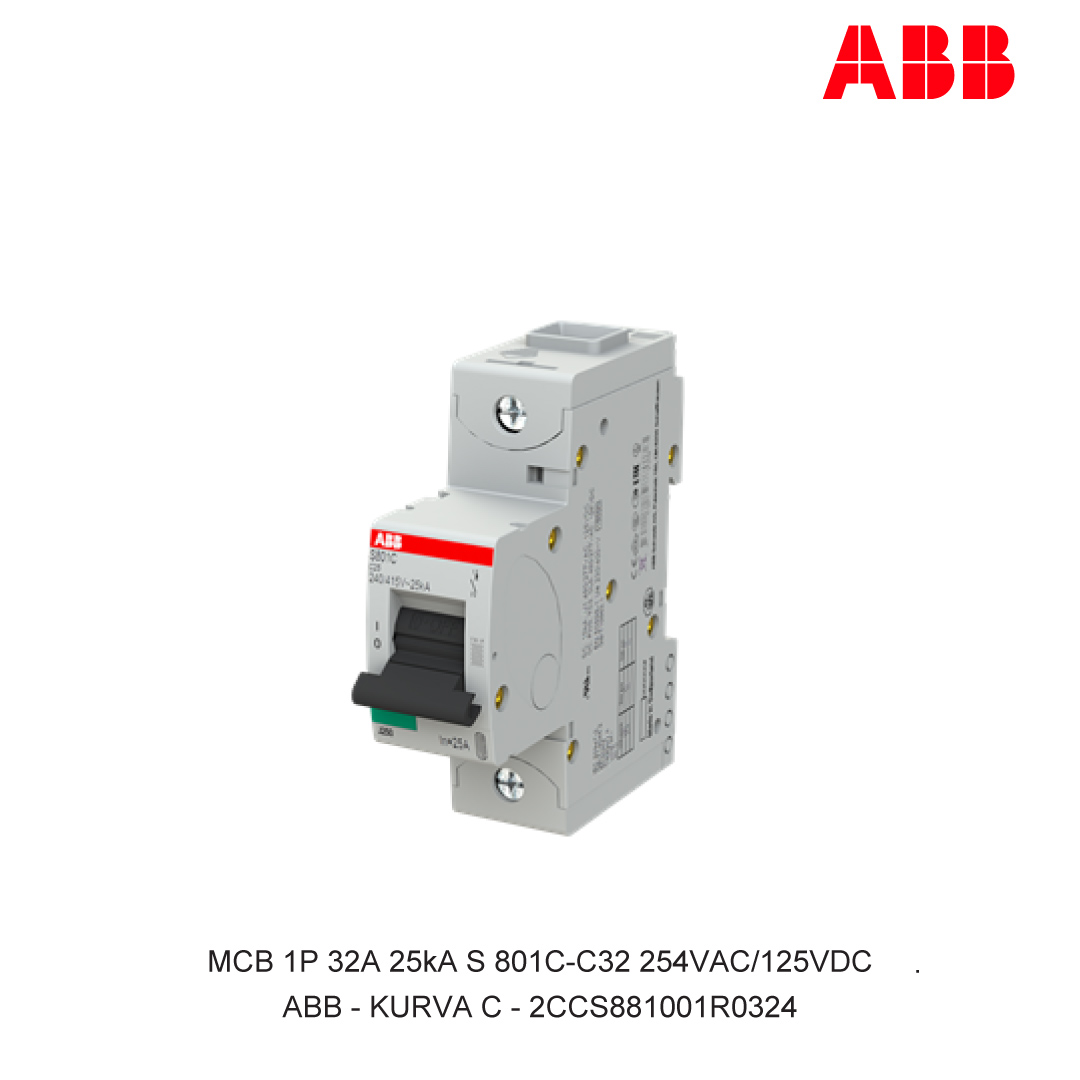 MCB 1P 32A 25kA CURVA C