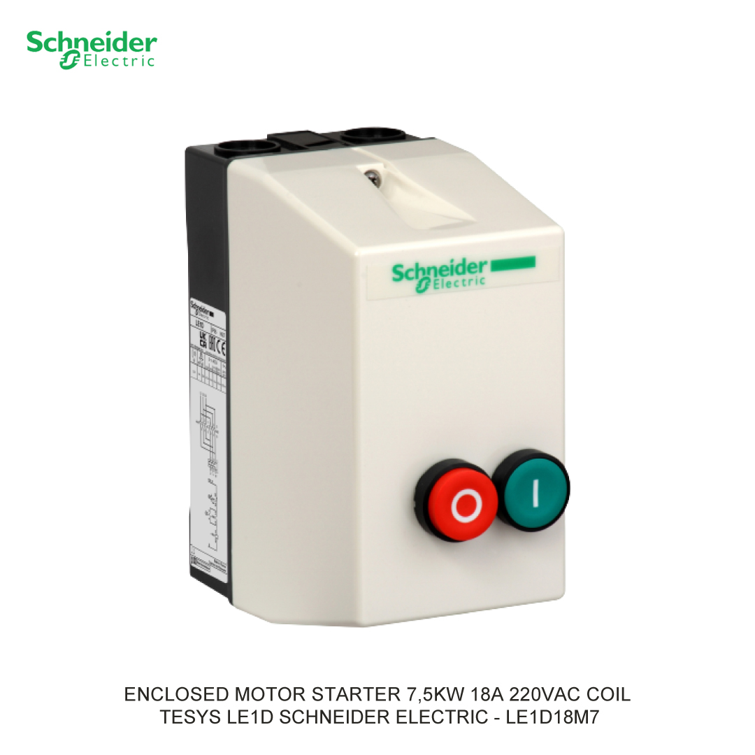 ENCLOSED MOTOR STARTER 7,5KW 18A 220VAC COIL