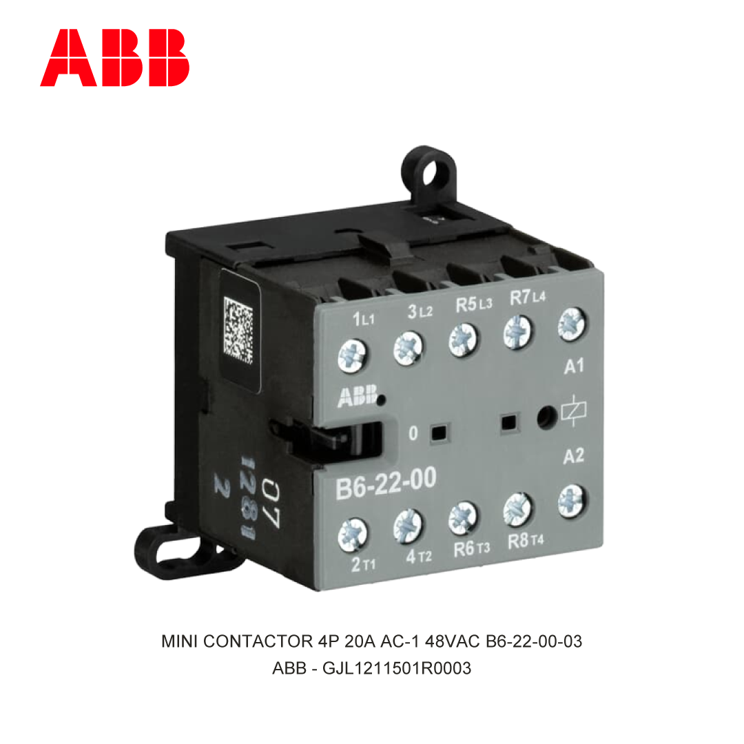 MINI CONTACTOR 4P 20A AC-1 48VAC B6-22-00-03