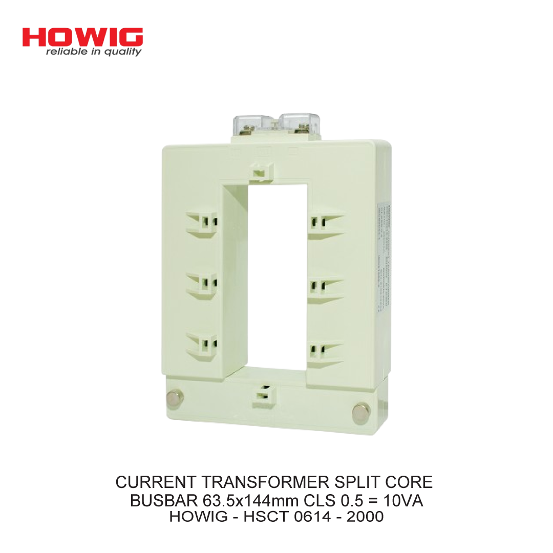 CURRENT TRANSFORMER SPLIT CORE BUSBAR 63.5x144mm CLS 0.5 = 10VA