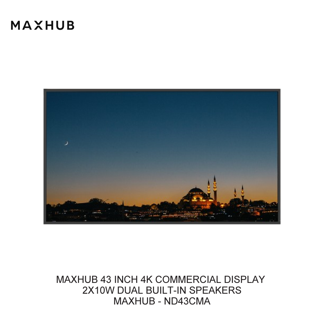 MAXHUB 43 INCH 4K COMMERCIAL DISPLAY 2X10W DUAL BUILT-IN SPEAKERS